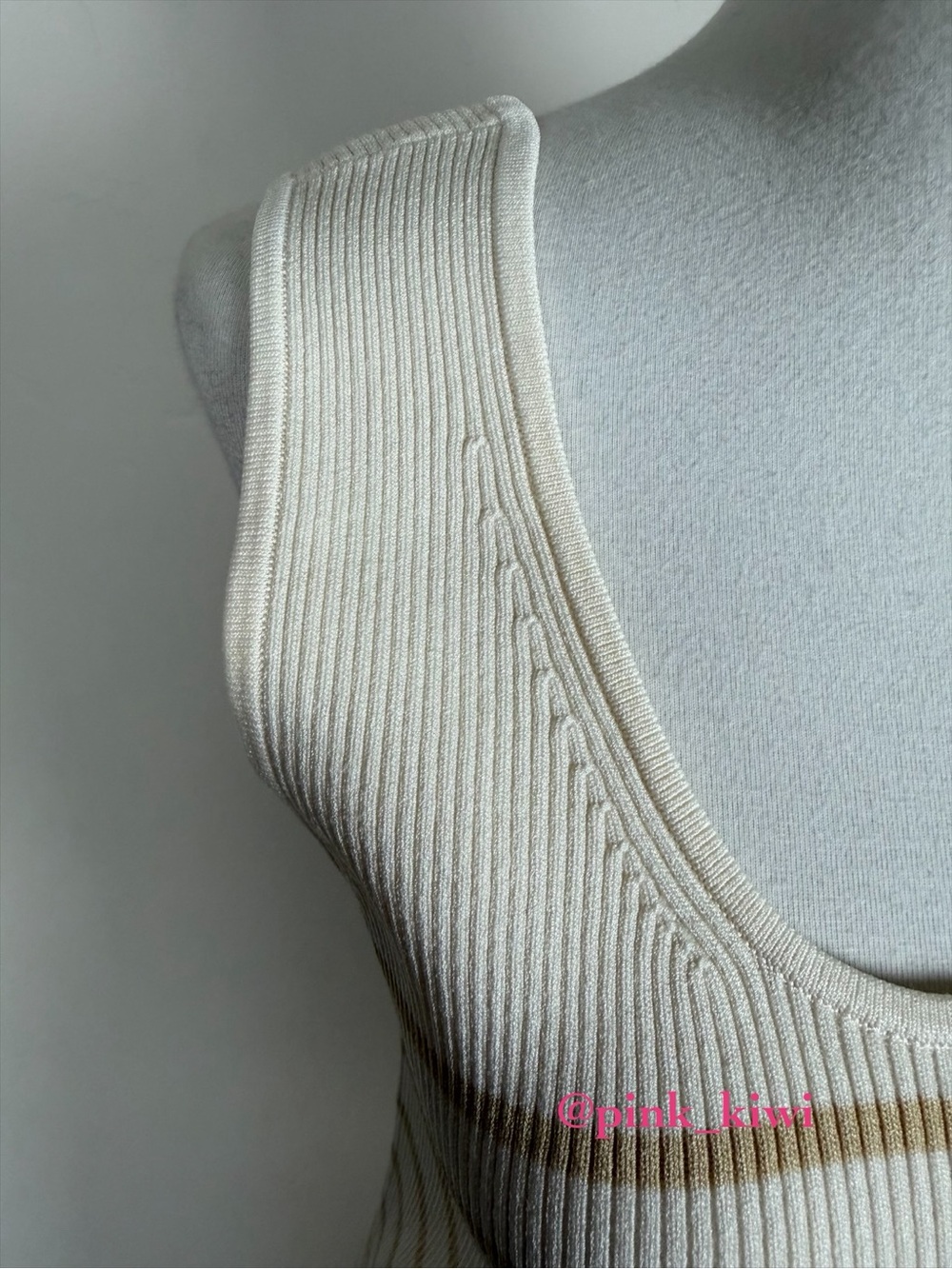Rag & Bone Millie Mixed Media Ivory Striped Tank Dress - Picture 5 of 14